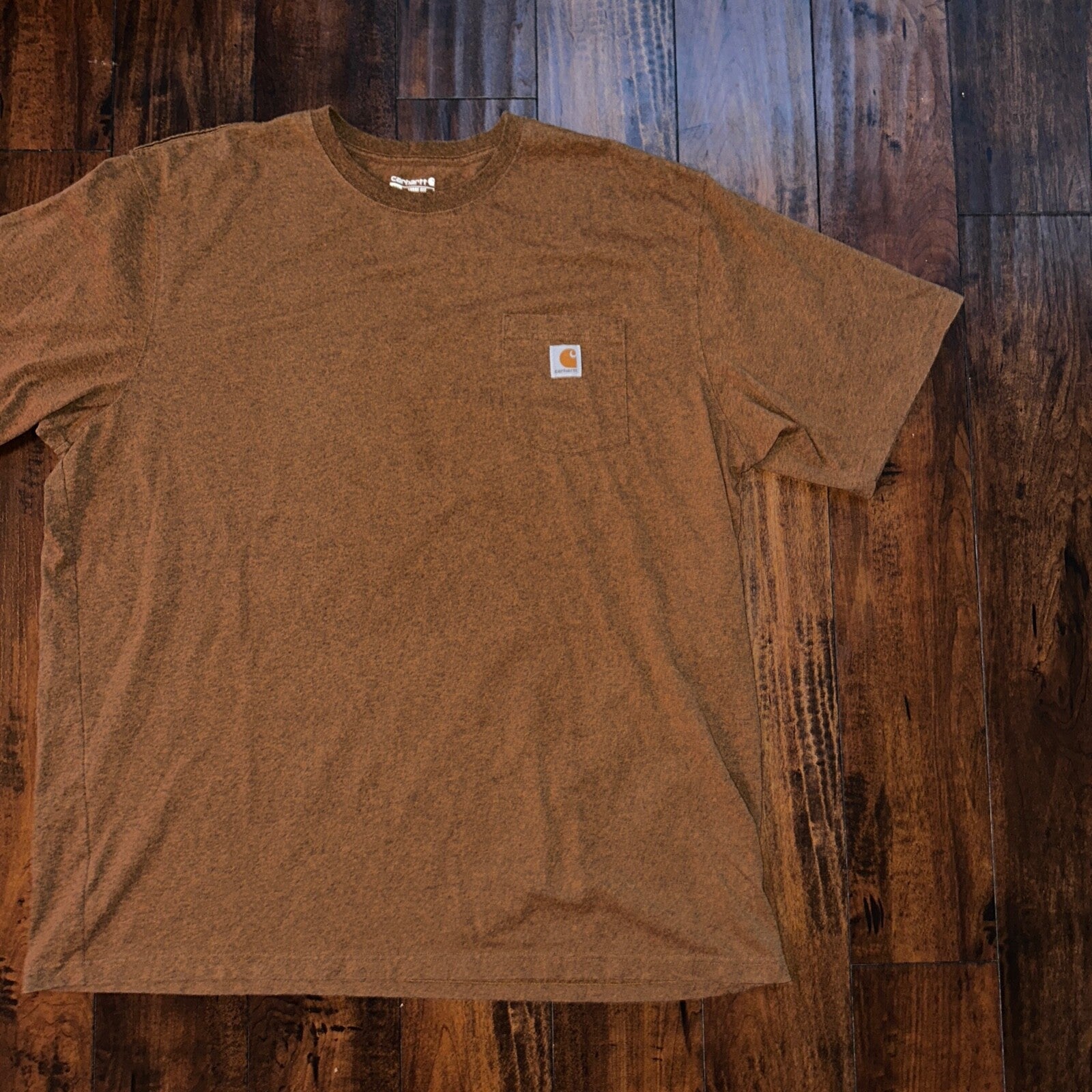 Carhartt 2XL Tall Brown Vintage Style T Shirt Pocket Basic Cool Pepper