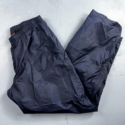 Nike VTG 90s Windbreaker Track Pants Ankle Zip Netted Blue 1990s Essential