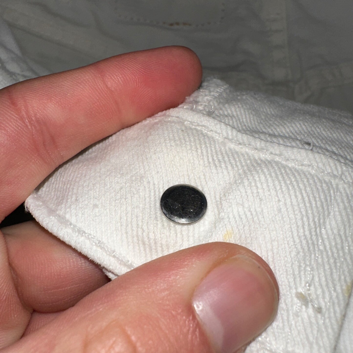 Vintage 90s Levis 950 White Denim Orange Tab Relaxed Shorts 7 High Waist