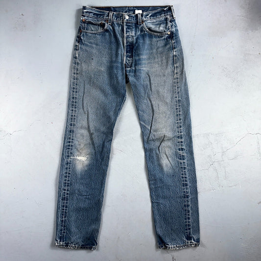 Levis 501 Vintage 90s Y2K XX Straight Leg Jeans Blue Med Wash 34x38 Act 31x32