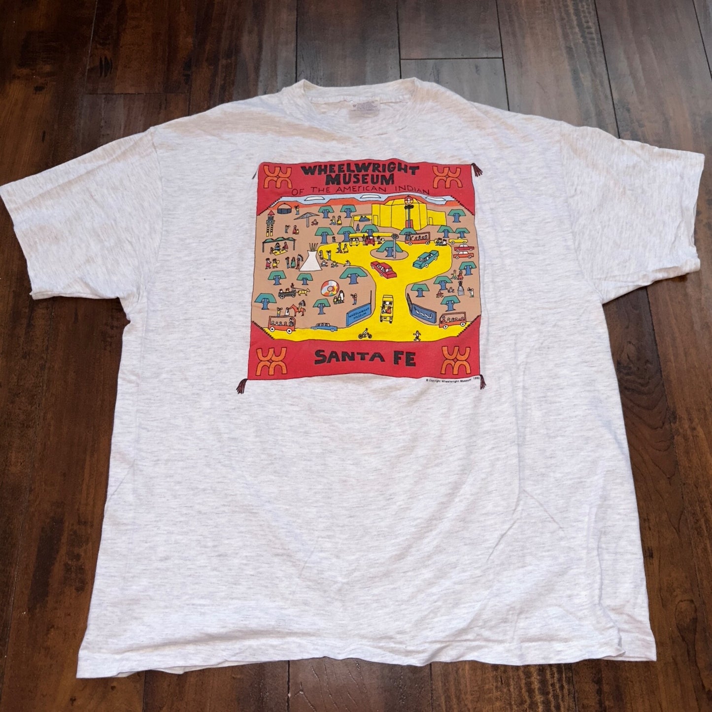 Hanes Santa Fe Art Cars Travel Vintage T Shirt Single Stitch 80s USA Cool City