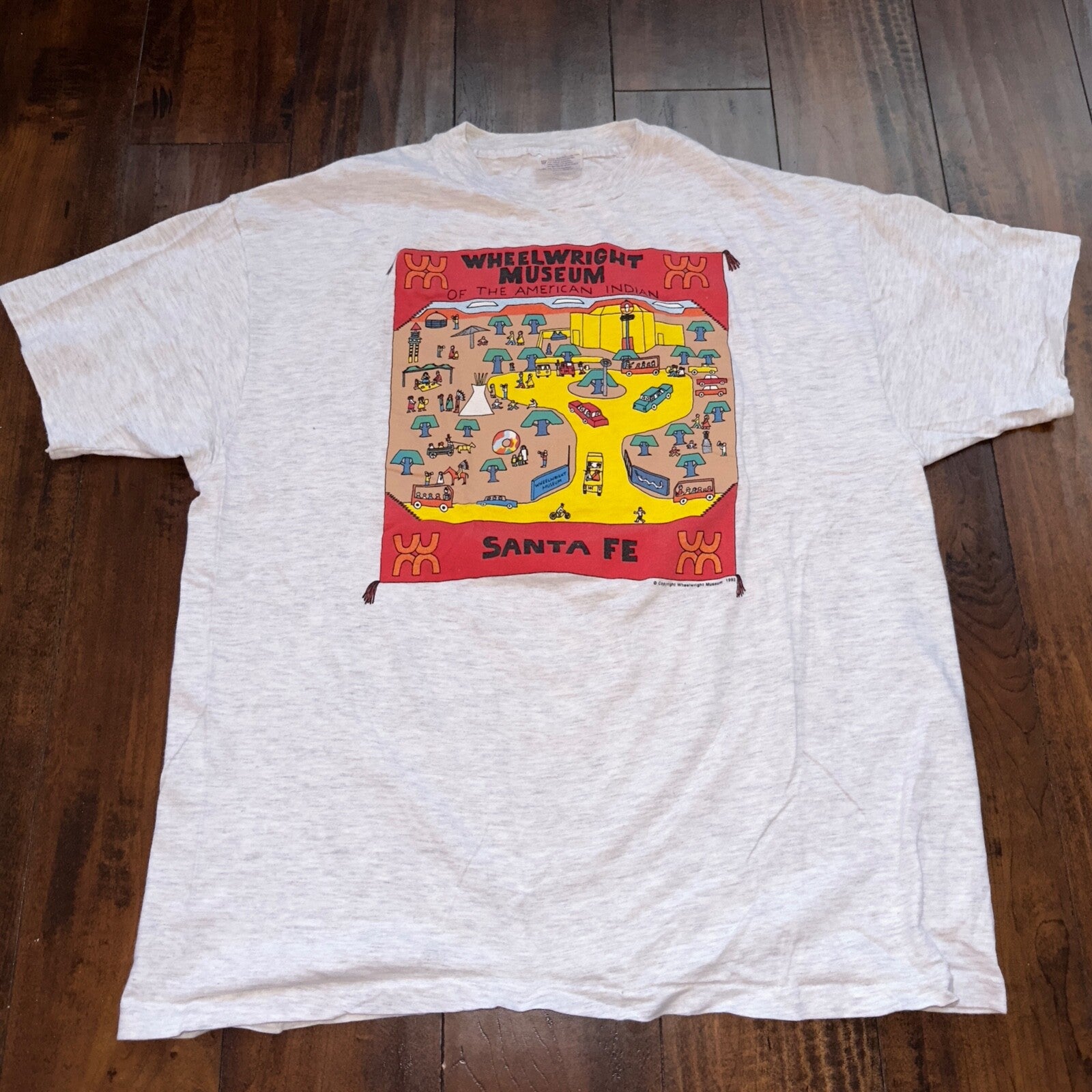 Hanes Santa Fe Art Cars Travel Vintage T Shirt Single Stitch 80s USA Cool City