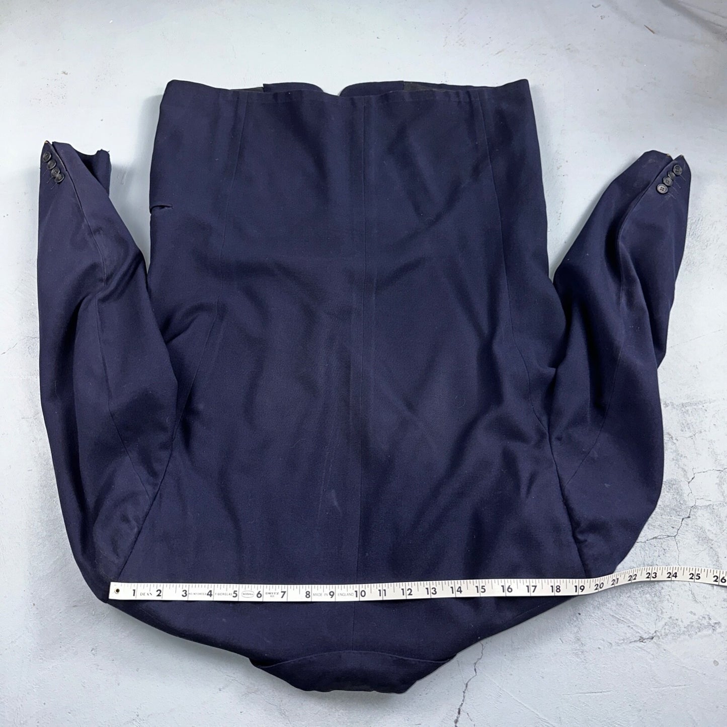 VTG Mens 2 PC Suit 42 Jacket Coat Pants Blue Rockabilly 1950s Thrashed Ripped