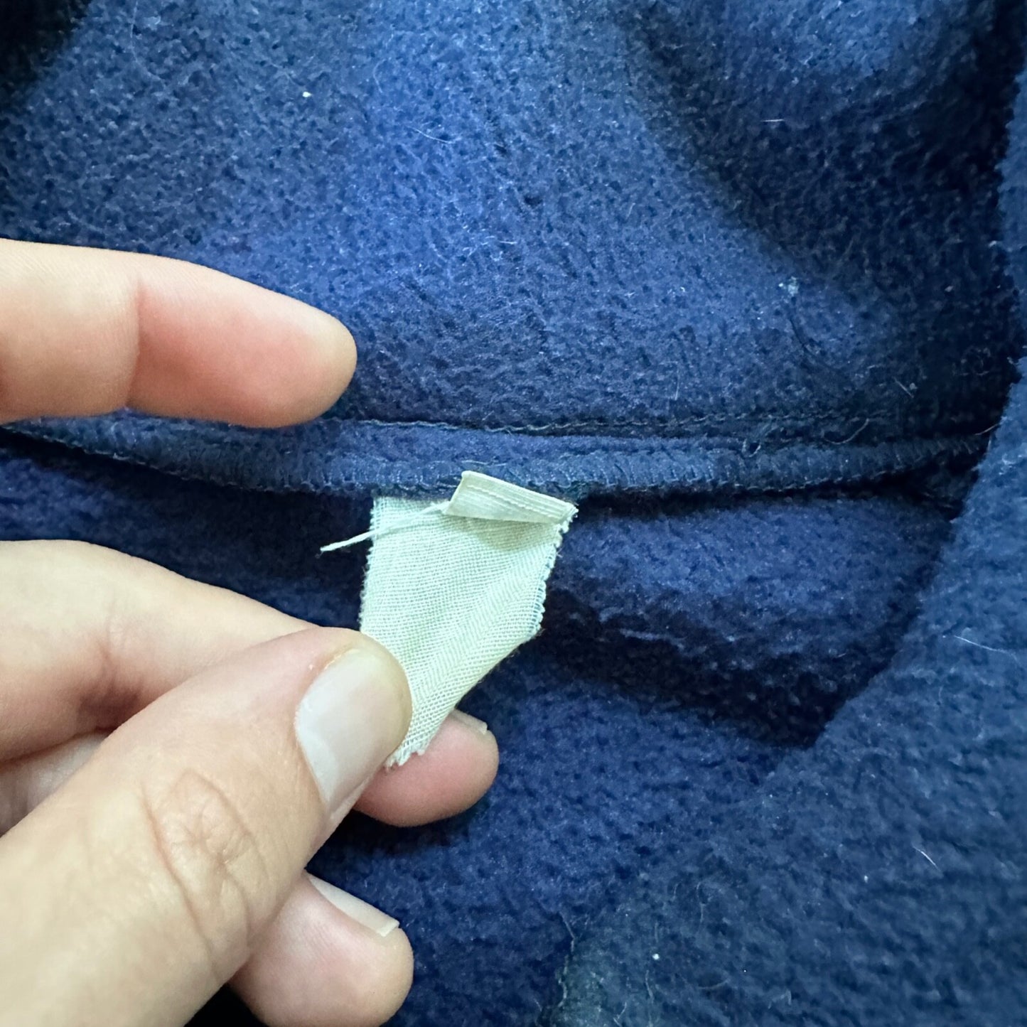 Patagonia Vintage 80s Zip Up Fleece Jacket Navy Blue Full Bomber 90s Deep Pile