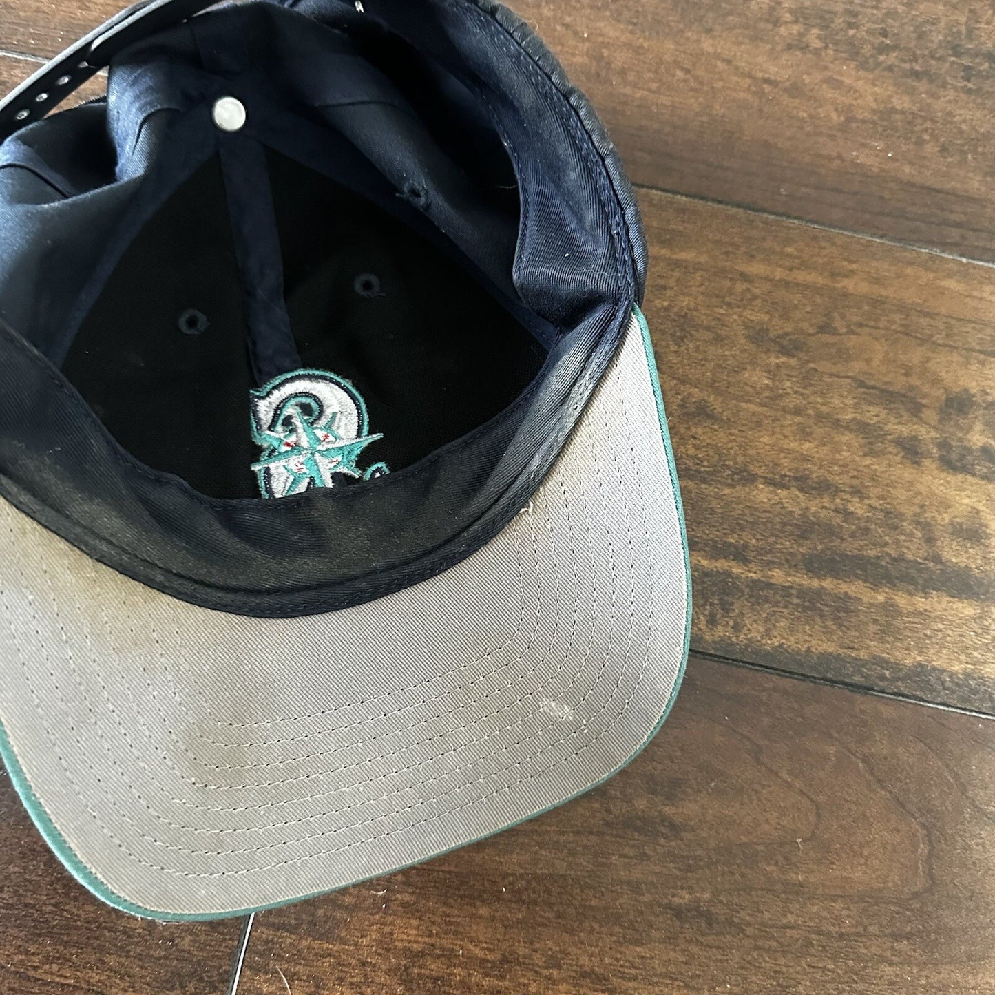 Seattle Mariners  Hat Cap One Size Adjustable Cotton Blend Embroidered Logo 90s