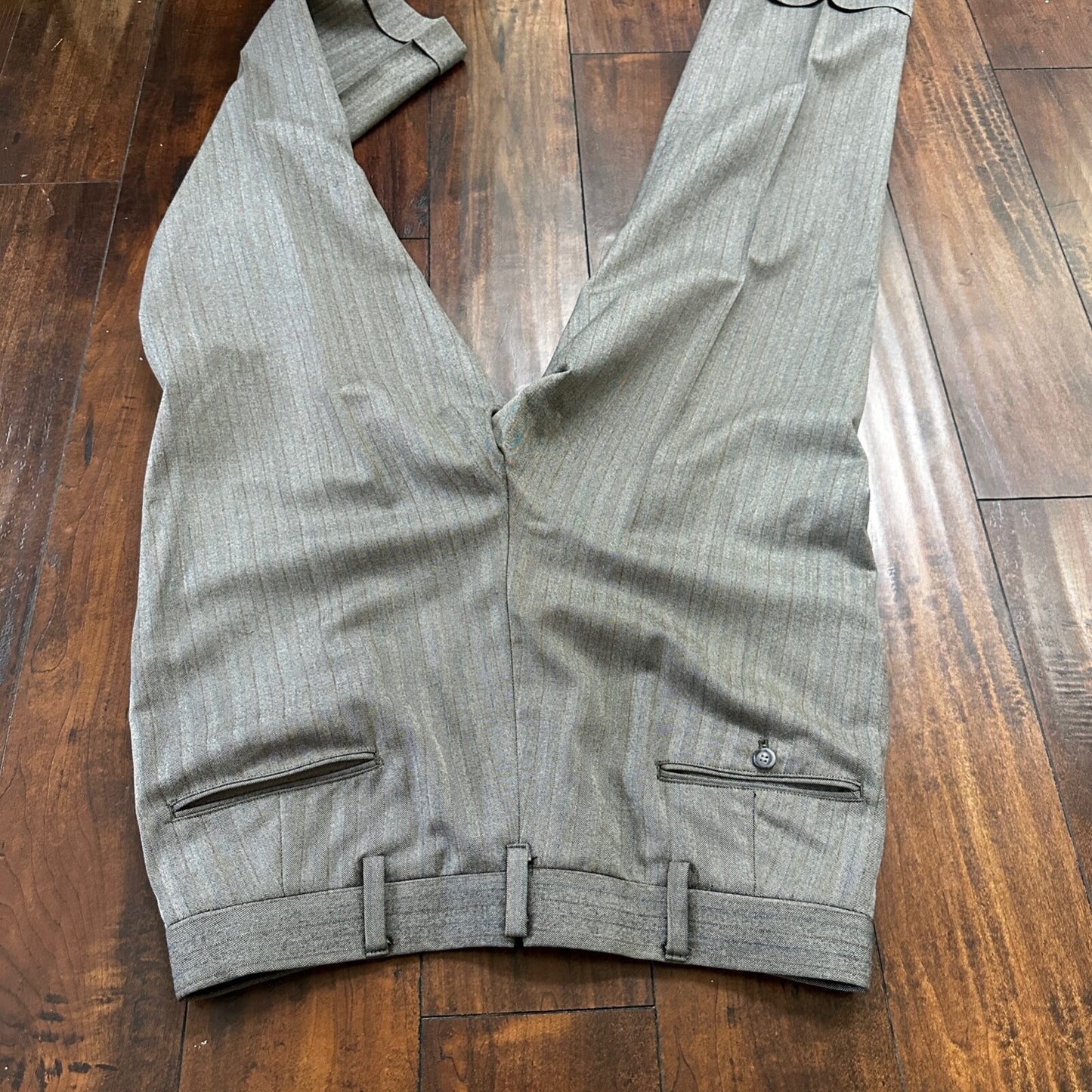 1960s 1970s Brown Striped Sport Jacket VTG Mens Suit 41 33x27 Rockabilly Wool