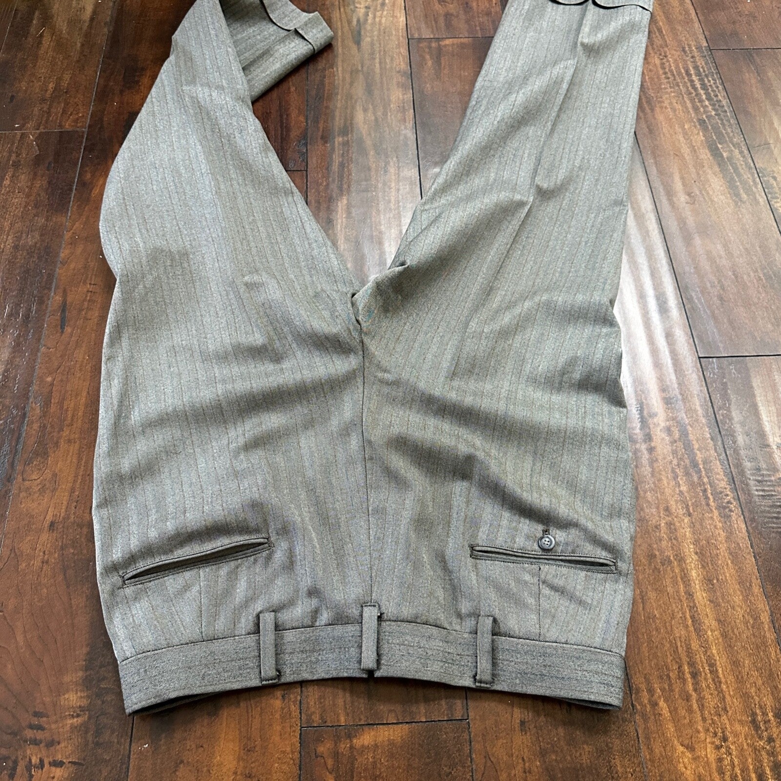 1960s 1970s Brown Striped Sport Jacket VTG Mens Suit 41 33x27 Rockabilly Wool