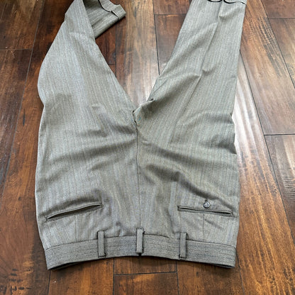 1960s 1970s Brown Striped Sport Jacket VTG Mens Suit 41 33x27 Rockabilly Wool