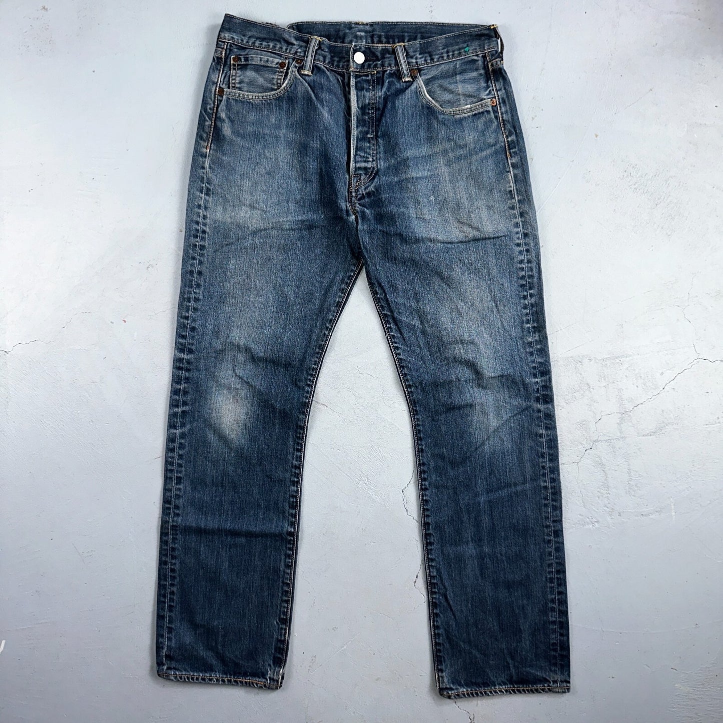 Levis 501 Y2K XX Straight Leg Jeans Blue VTG Med Wash 34x32 Act 32x30