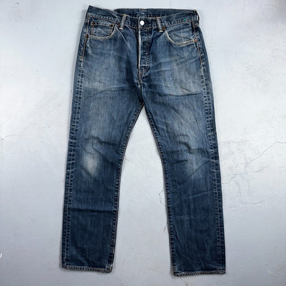 Levis 501 Y2K XX Straight Leg Jeans Blue VTG Med Wash 34x32 Act 32x30