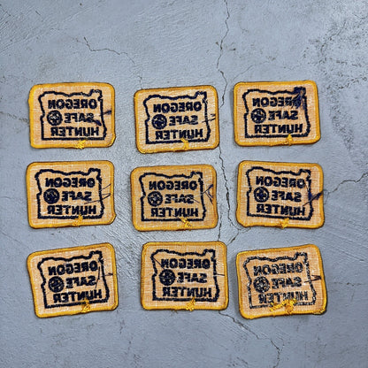 OREGON SAFE HUNTER Patch Badge VTG Insignia 1960s Hunting Qualification Rare Lot