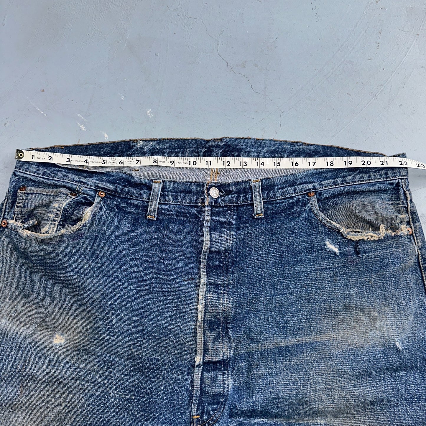 Levis 501 Vintage 70s SS Redline Selvedge USA XX Jeans Med Wash 48x30 Act 44x26