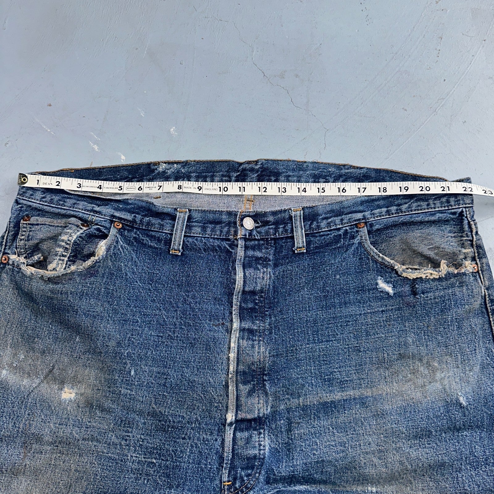 Levis 501 Vintage 70s SS Redline Selvedge USA XX Jeans Med Wash 48x30 Act 44x26