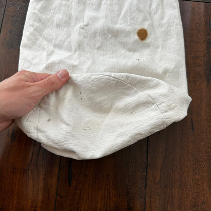 VTG WWII Canvas Garment Laundry Bag White Military Denim 1940s 40s 50s Stencil