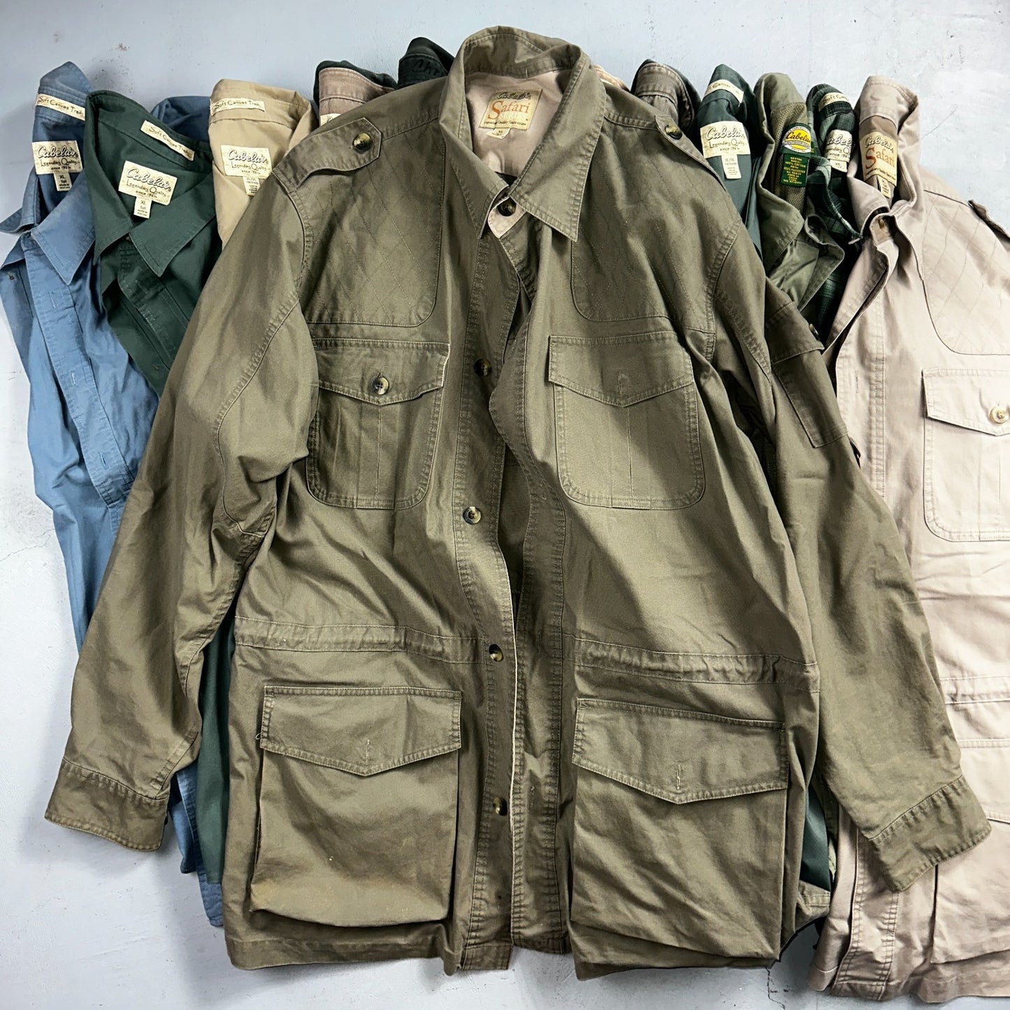 Cabela’s Legendary Quality Shirt Mens XL Tall Button Up Outdoors Lot 14 Safari