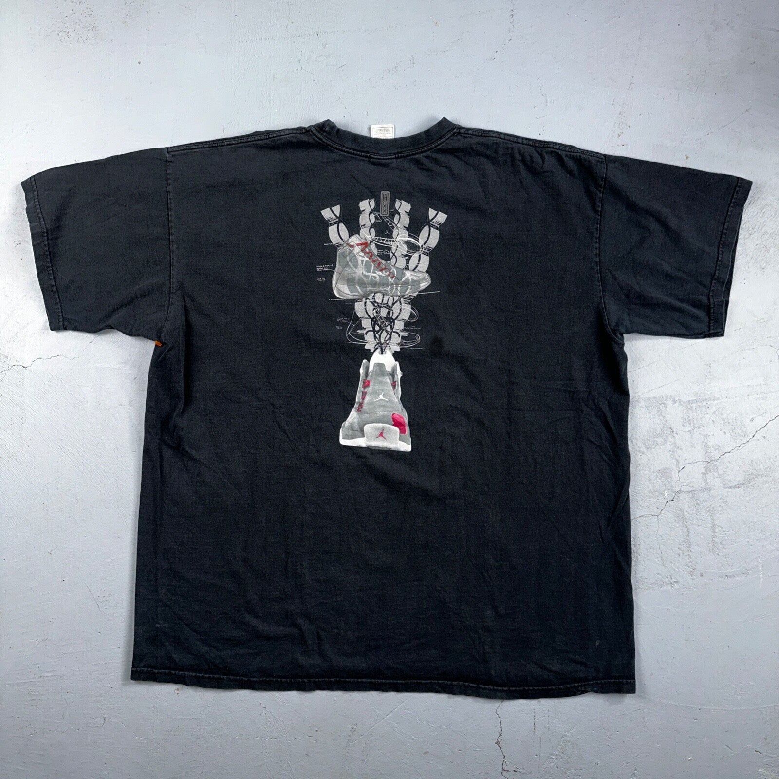 Nike Air Jordan 21 VTG T Shirt 2XL 2006 Y2K Promo Sole Shoe Basketball