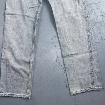 Levis 501 Vintage 90s USA XX Straight Leg Jeans Blue Light Wash 34x36 Act 31x32