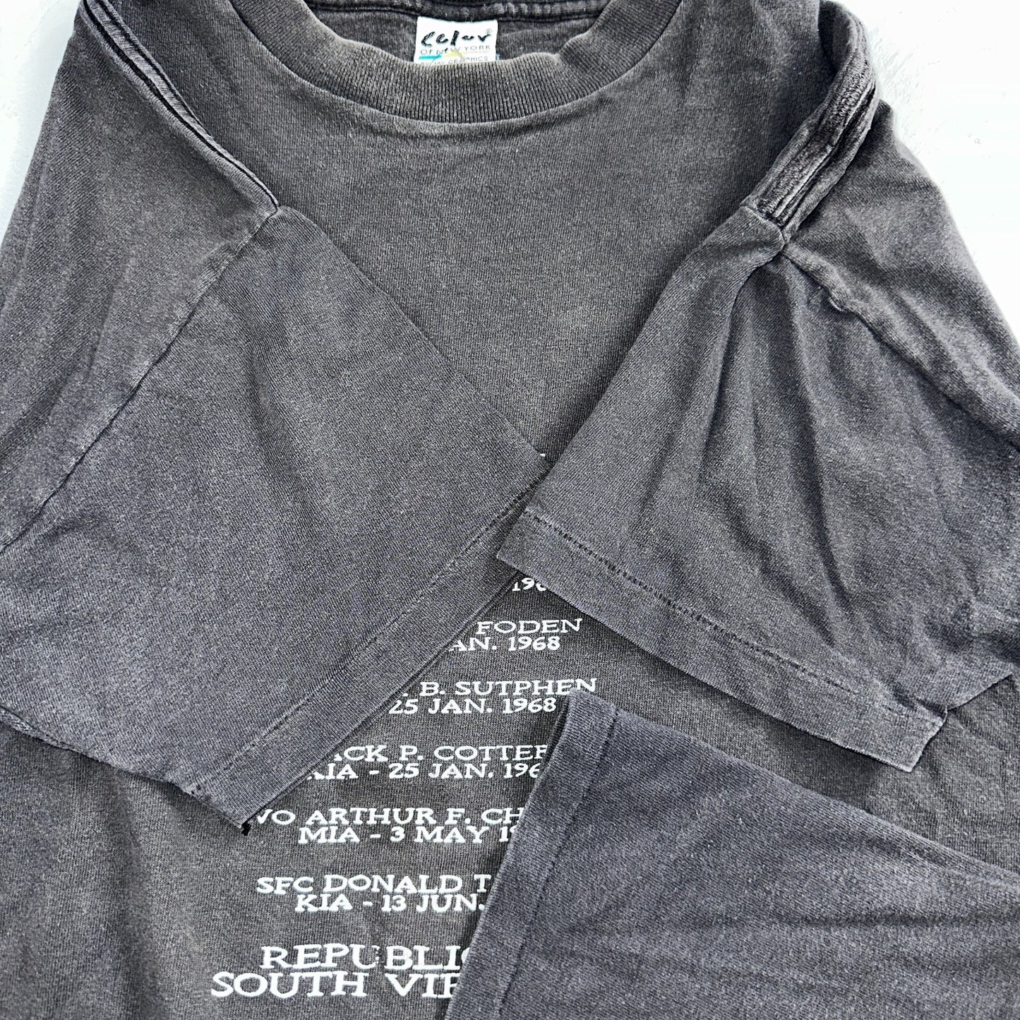 South Vietnam RIP VTG T Shirt Single Stitch Memorial War Army Military USA Faded