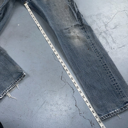 Levis 501 Vintage 90s Mexico Straight Leg Jeans Blue Light Wash 33x36 Act 31x31