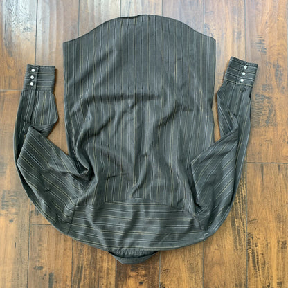 Vintage 60s Ely Cattleman Pearl Snap M Western Shirt Black Silver Gold 70s True