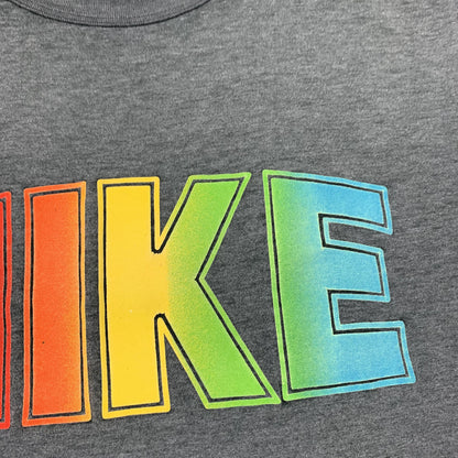 Nike Vintage T Shirt Mens Rainbow Spellout Arc JDI Japan 80s Blue Tag Geisha 90s