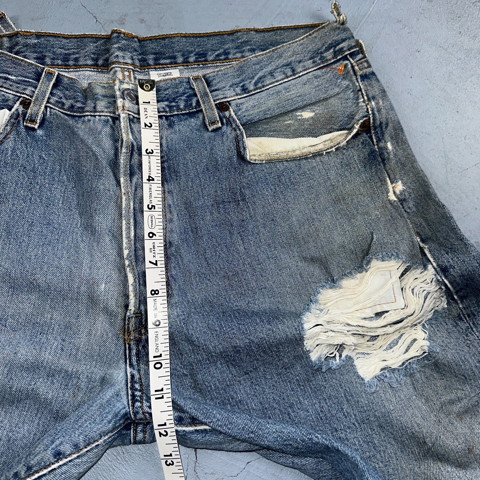 Levis 501 Vintage Y2K 90s XX Straight Leg Jeans Blue Light Wash 38x30 Act 36x30