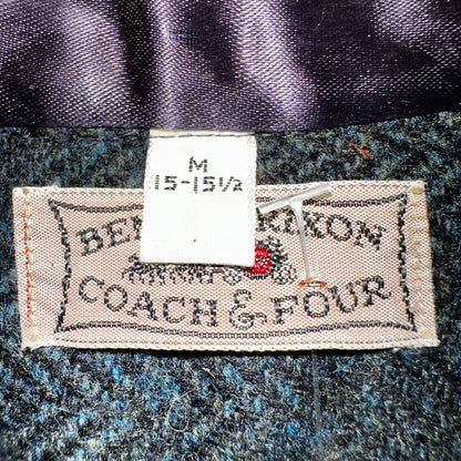 VTG Benson Rixon Shirt Mens M Button Down Dagger 60s 70s Rockabilly Herringbone