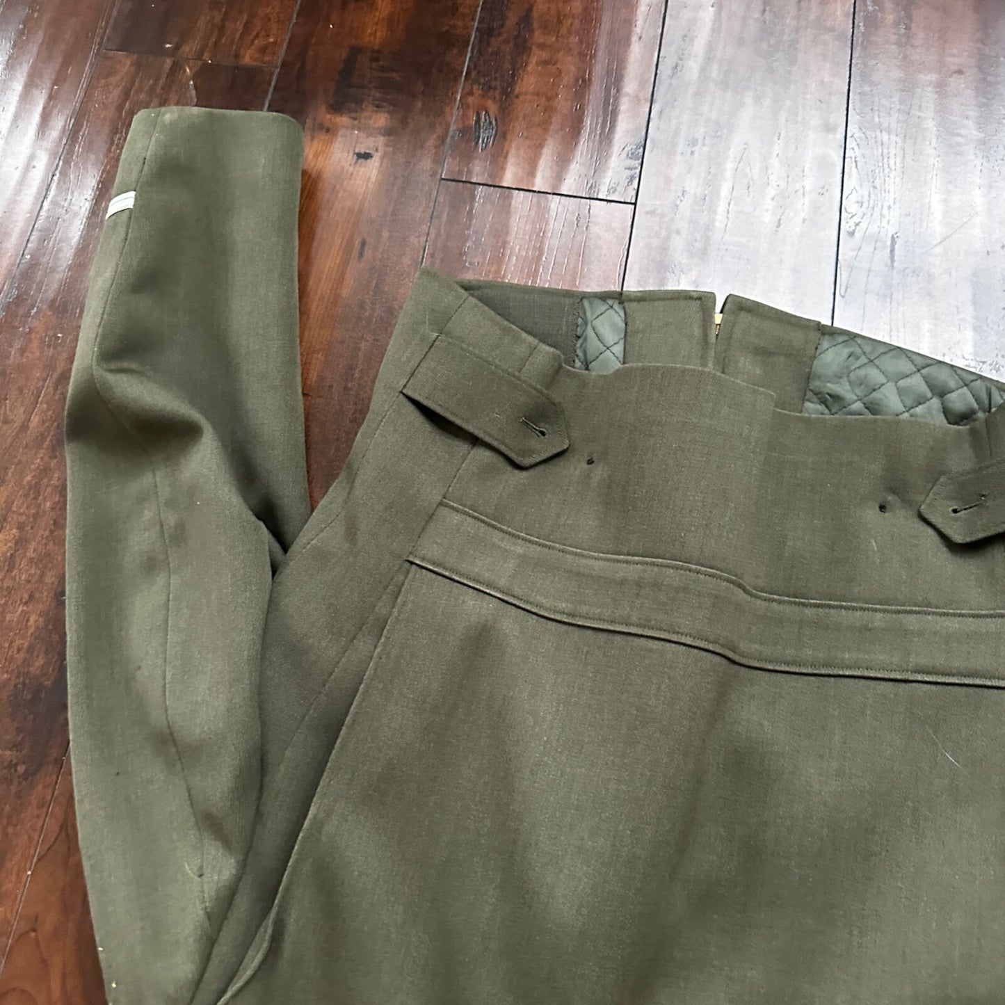 WWII Nurse Uniform Green Wool Cropped 1940s Vintage Jacket Air Force USA Talon