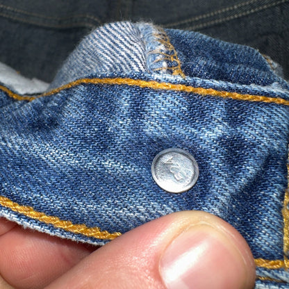 Levis 501 Vintage 90s USA XX Straight Leg Jeans Blue Light Wash 34x36 Act 32x30