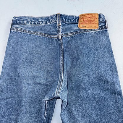 Levis 501 Vintage 90s USA XX Straight Leg Jeans Blue Med Wash 32x36 Act 29x32