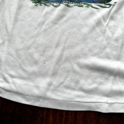 Bankok Thailand 80s Vintage T Shirt Medium Very Slim Ringer Sailing Travel Cool