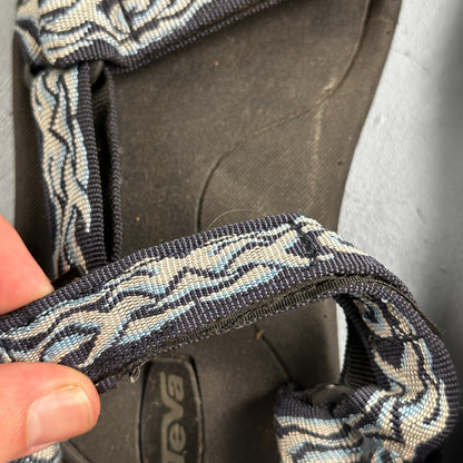 Teva Original Men’s Hiking Water Sandals 6404 White Stripes - Size 9 VTG