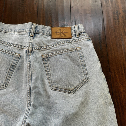 Vintage Calvin Klein Jeans Mens 34 Blue Stonewash 1990s USA 90s 31x27 Light