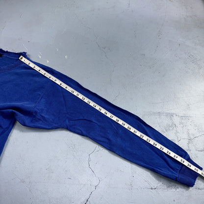 1970s VTG Blue Single V Sport Blank Sweatshirt USA Crewneck Basic 70s Jumper