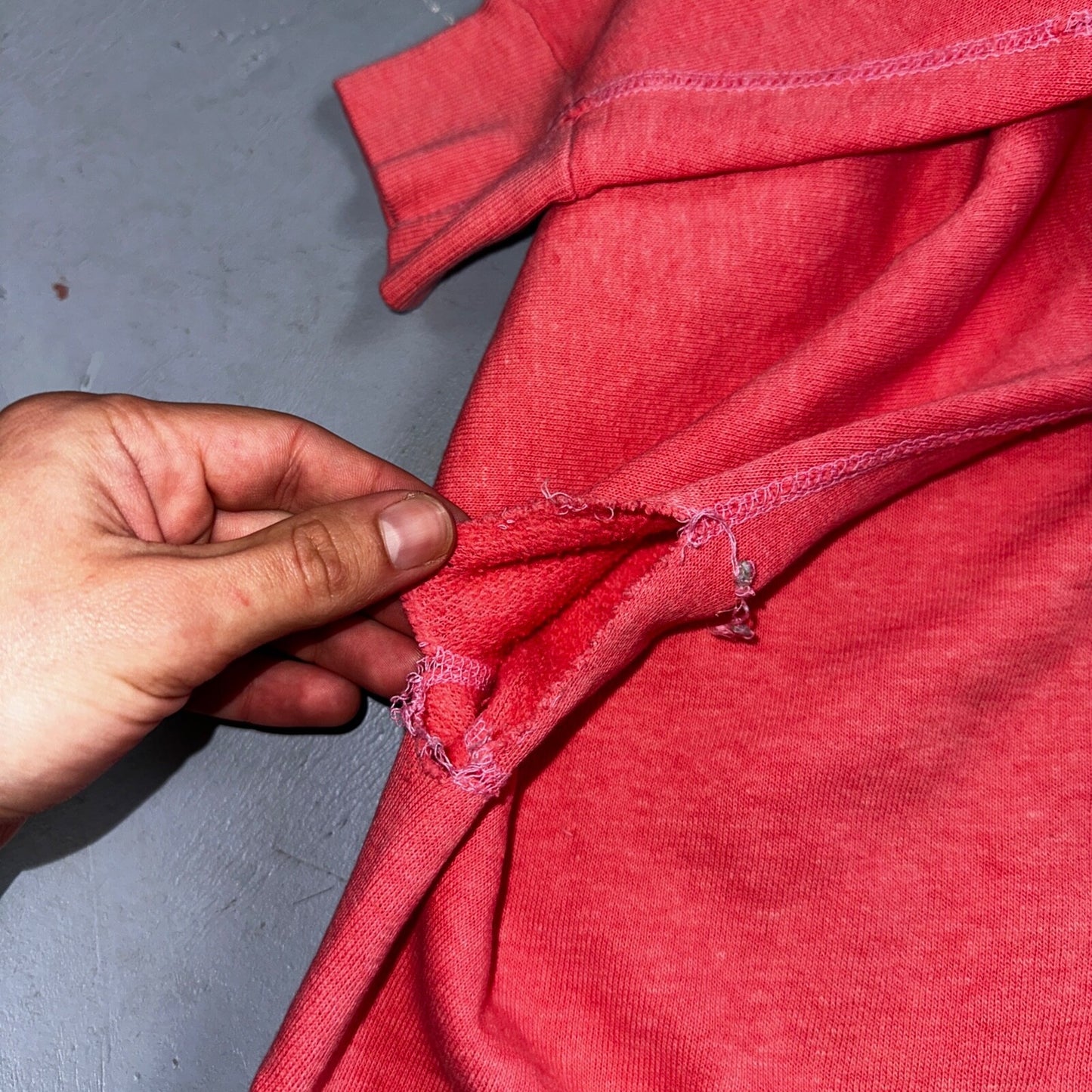 1970s VTG Pink Sport Blank Sweatshirt USA Crewneck Basic 70s Jumper