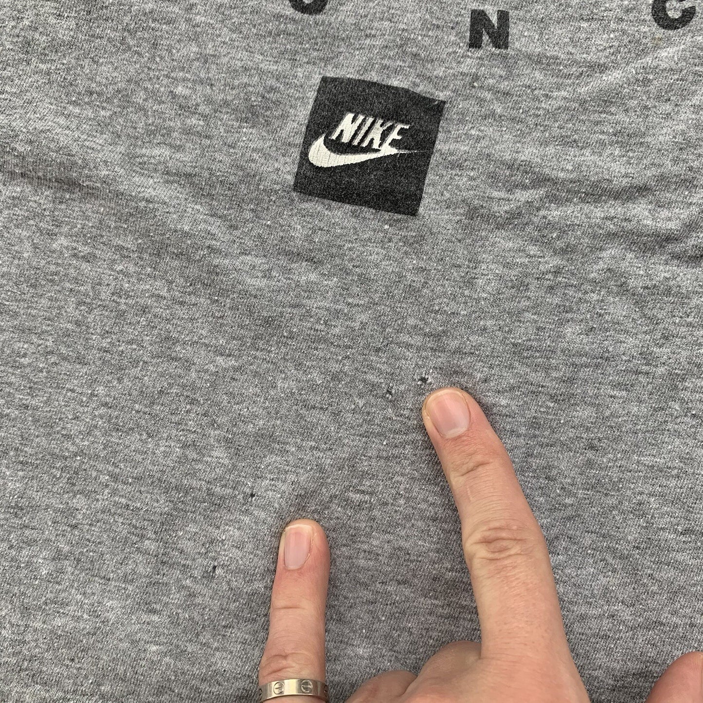 Nike Vintage T Shirt Air 180 90s Gray Tag Rap Earth Alien Spaceship Space