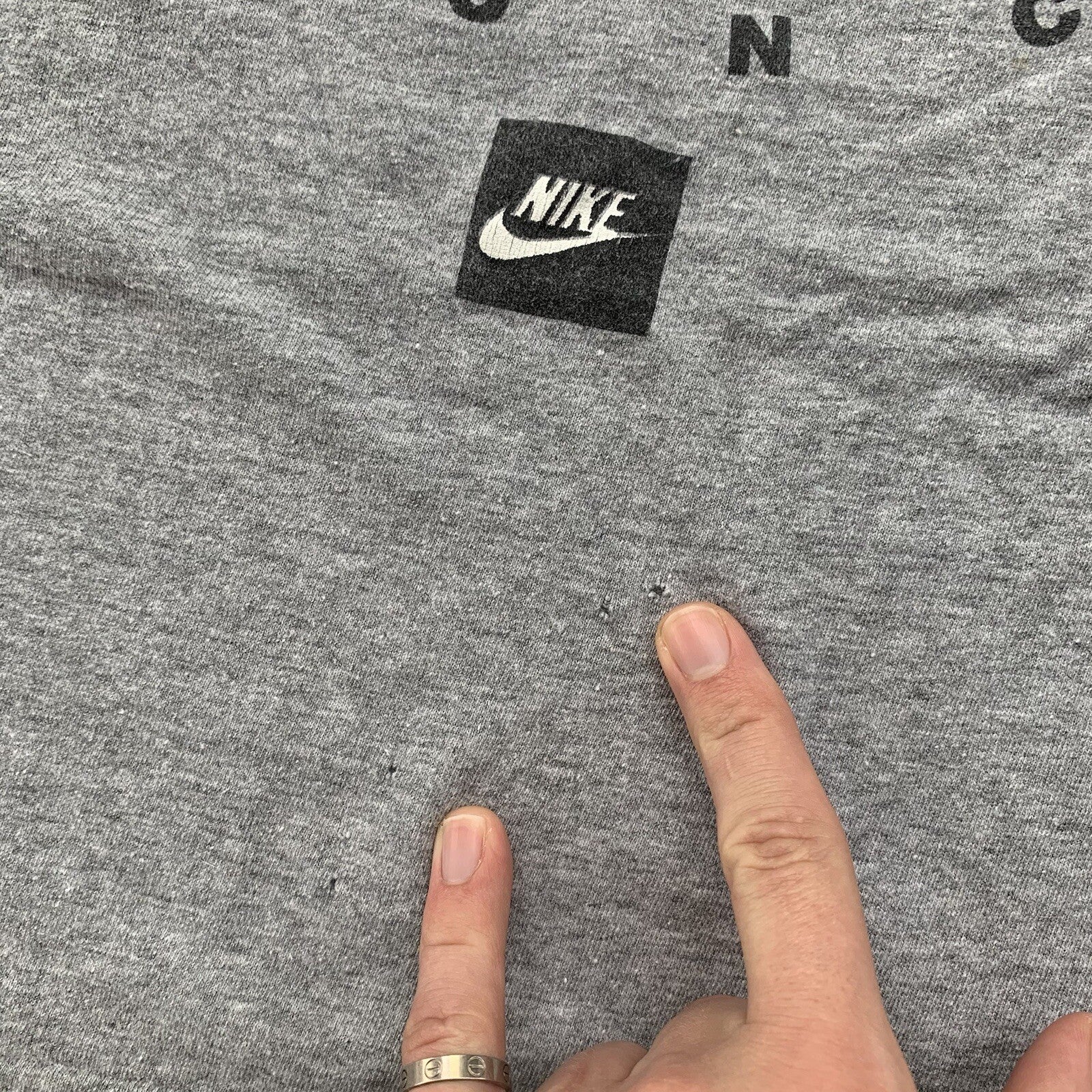 Nike Vintage T Shirt Air 180 90s Gray Tag Rap Earth Alien Spaceship Space