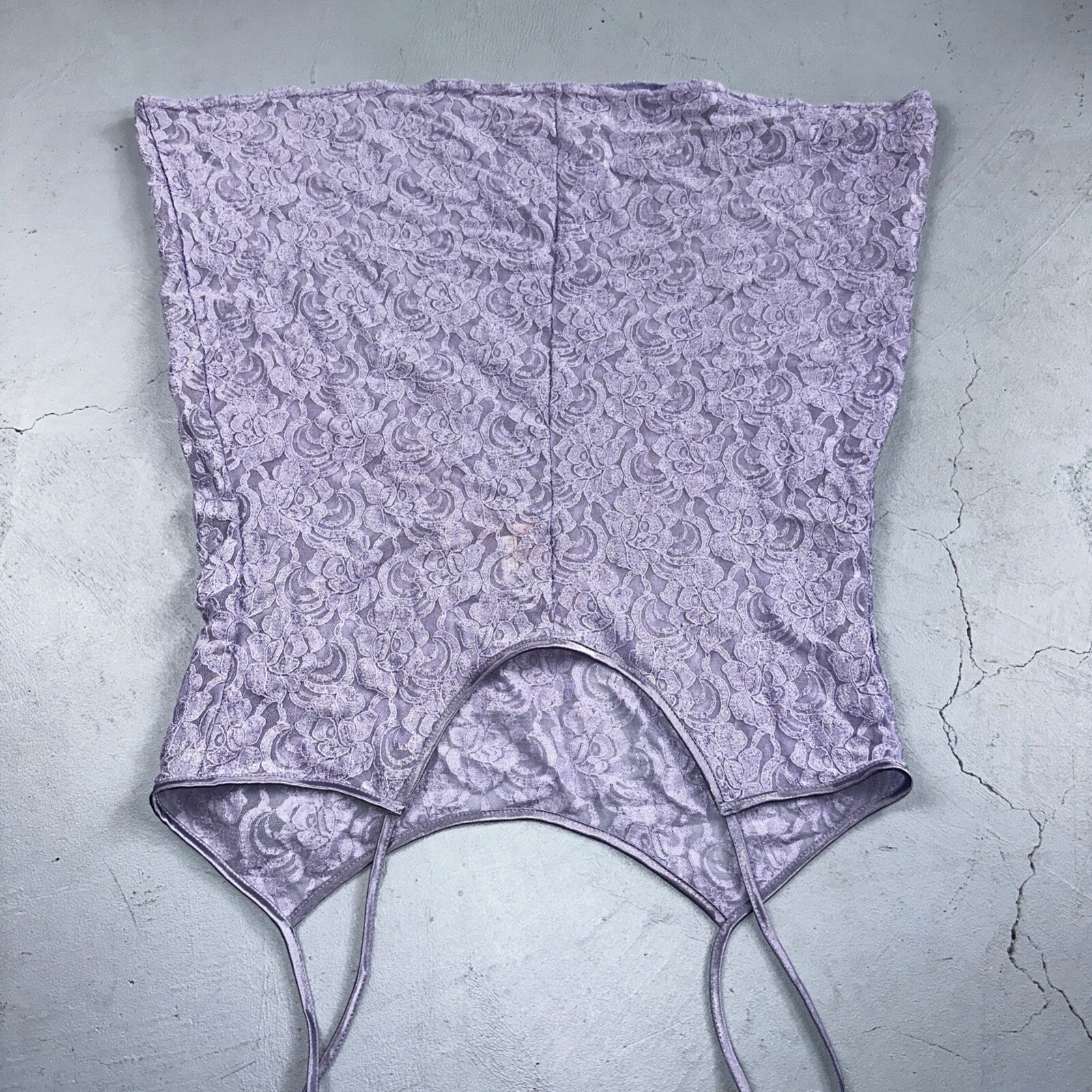 Soft Sensations 80s VTG Women's Lace Trim Satin Mini Slip Lingerie Dress Purple