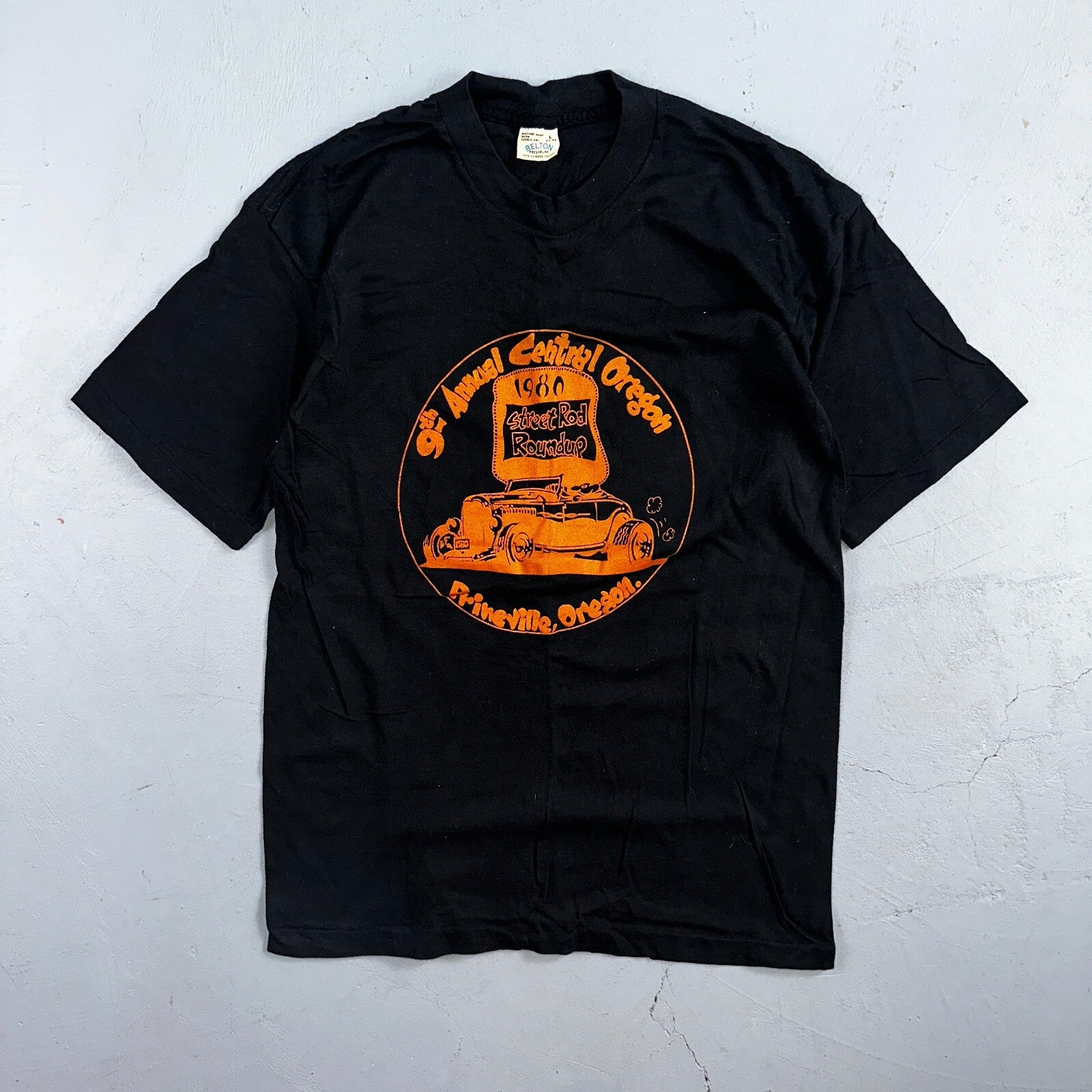 Street Rod Central Oregon 80s VTG T Shirt Belton Cars Racing 1980s Single Stitch