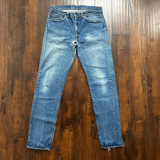 Vintage 80s Levis 505 36x36 USA Blue Jeans 501 Act 34x34 Med Wash