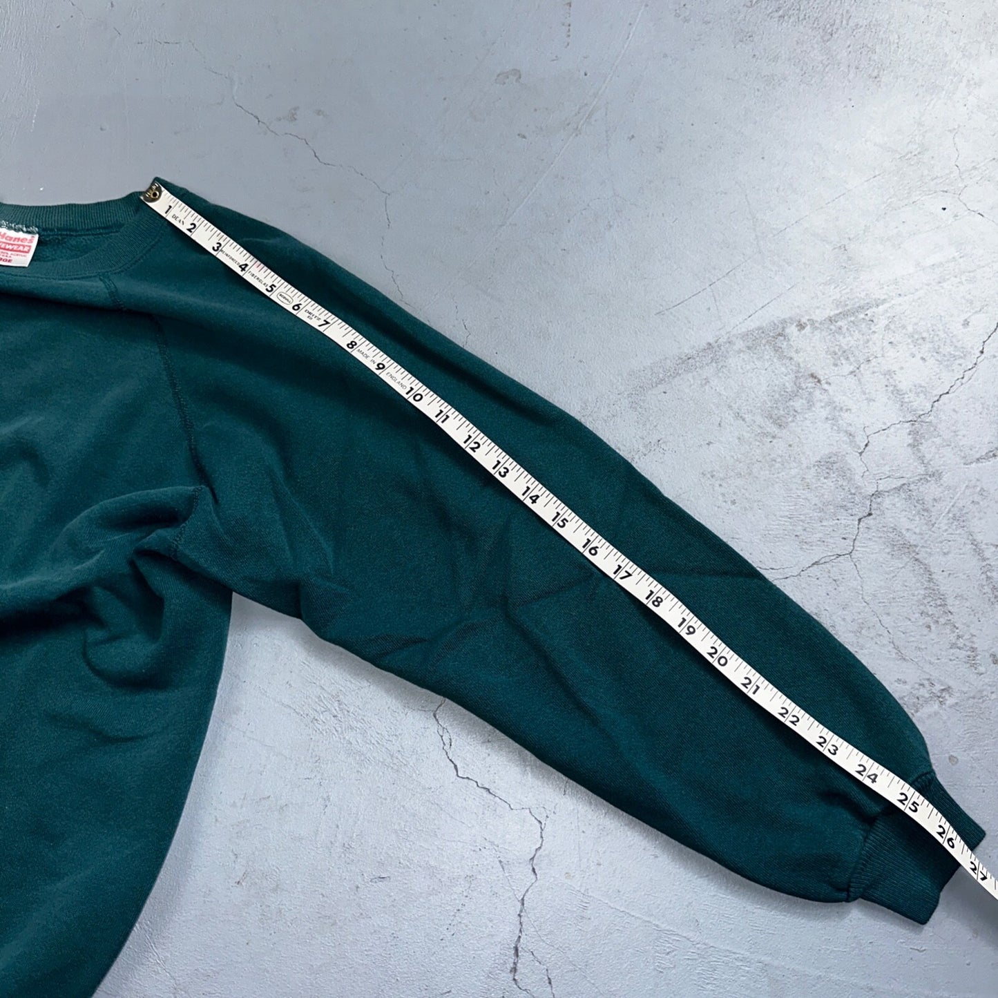 1990s VTG Hanes Sport Blank Sweatshirt XL Green Made In USA Crewneck Basic