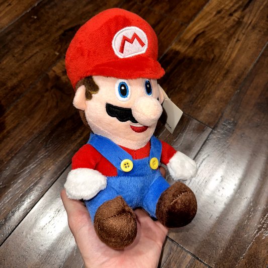 Super Mario Bros Mario Plush Doll Stuffed Toy 2012 w Tags VTG Cute Japan