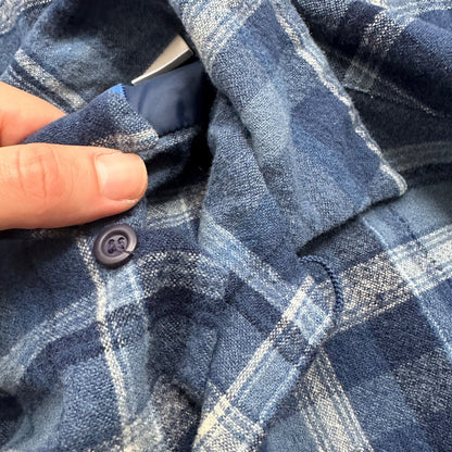 VTG USA Pendleton Board Shirt Mens M Virgin Wool Plaid Flannel Button Up Blue