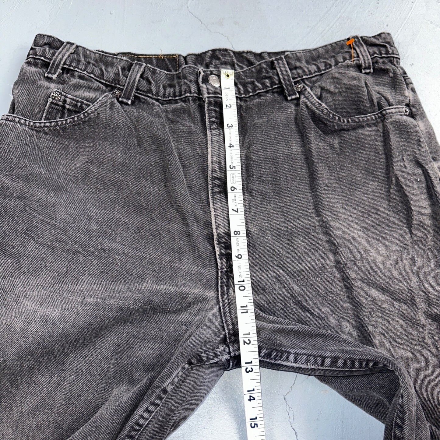 Levis 550 Vintage 90s USA Orange Tab Jeans 38x32 Black Med Wash 501 Act 36x31