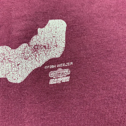 Weezer 90s Vintage T Shirt Album Promo Nirvana Rap Band Music Maroon 1994