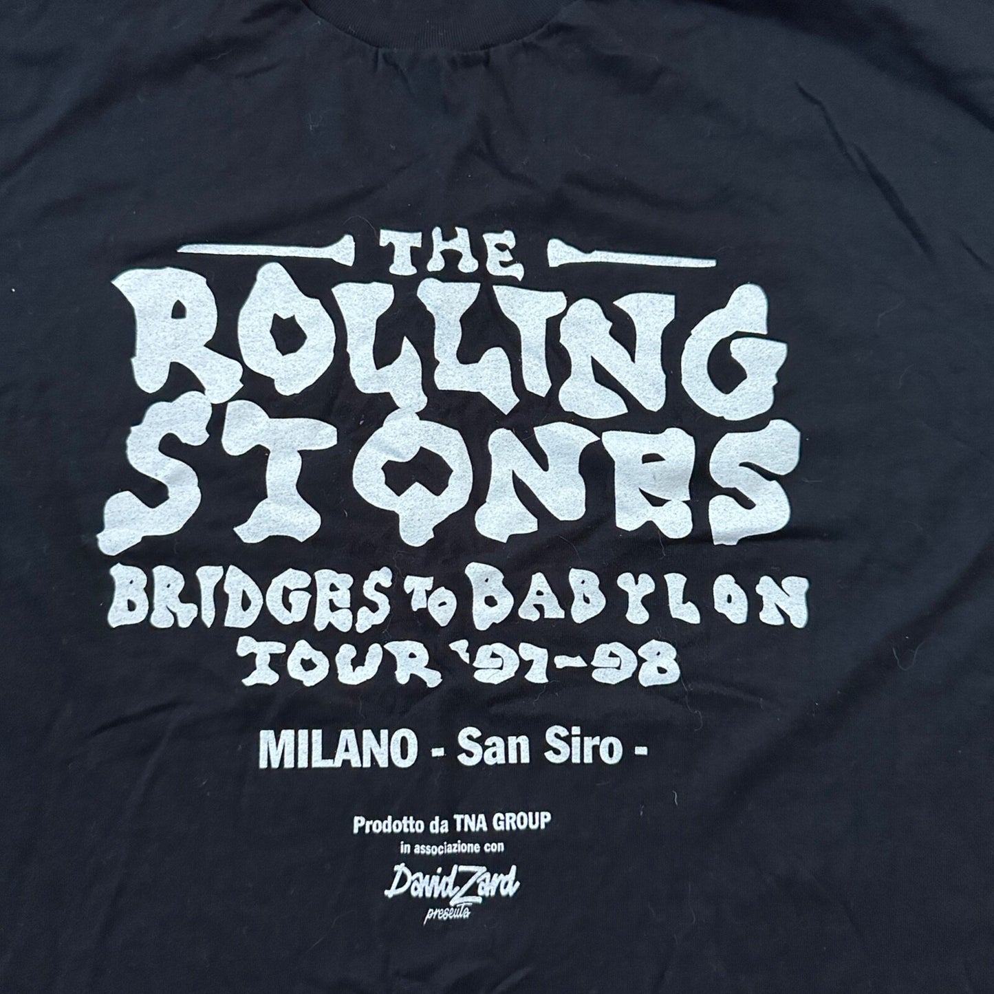 Rolling Stones Tour Bridges To Babyl VTG T Shirt Belfe Music Rock 90s 1998