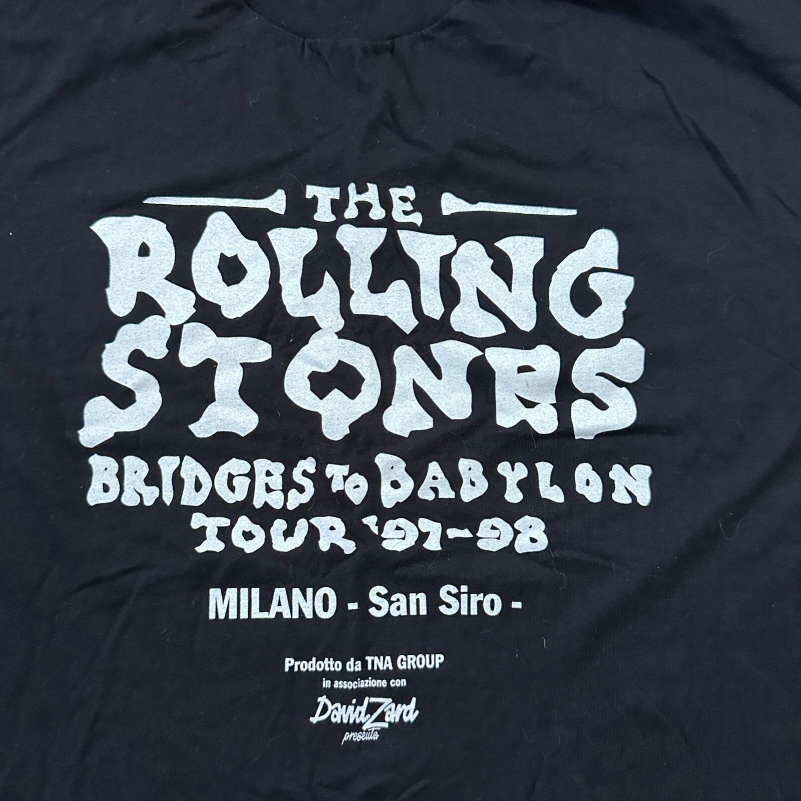 Rolling Stones Tour Bridges To Babyl VTG T Shirt Belfe Music Rock 90s 1998