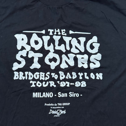 Rolling Stones Tour Bridges To Babyl VTG T Shirt Belfe Music Rock 90s 1998