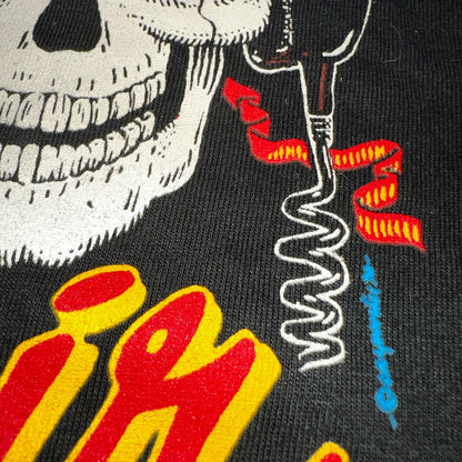 Grateful Dead Y2K Air Skull Roses KLCC Music Vintage T Shirt Rare Black Band