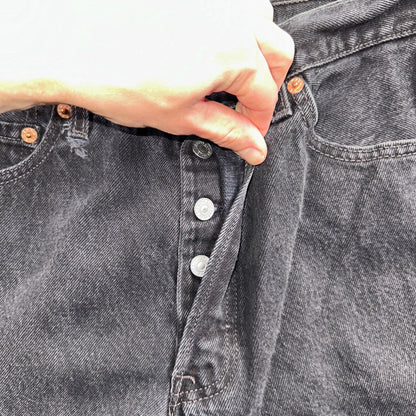 Levis 501 Vintage 90s Mexico Straight Leg Jeans 30x32 Y2K Dark Wash Act 27x30